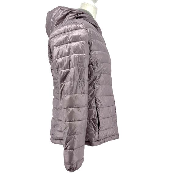 Andrew Marc womens Ultra Soft Hooded Reversible Puffer Jacket  Medium - Picture 6 of 13